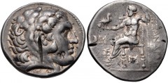 KINGS of MACEDON. Antigonos II Gonatas. 277/6-239 BC. AR Tetradrachm (28mm, 17.00 g, 4h). In the name and types of Alexander III. Amphipolis mint. Struck circa 277/6-275 BC. Head of Herakles right, we