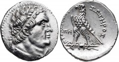 PTOLEMAIC KINGS of EGYPT. Ptolemy VI Philometor. First sole reign, 180-170 BC. AR Tetradrachm (26mm, 14.00 g, 12h). Uncertain Cypriot or Phoenician mint. Dated year 88 (175/4 BC?). Diademed bust of Pt