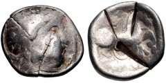 EASTERN EUROPE, Imitations of Philip II of Macedon. Circa mid to late 3rd century BC. AR Tetradrachm (24mm, 13.43 g, 1h). Huşi-Vovrişsti (Dacian-Moldavien) type. Laureate head of Zeus right / Youth on