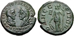 MOESIA INFERIOR, Odessus. Gordian III, with Tranquillina. AD 238-244. Æ Pentassarion (25mm, 11.55 g, 1h). Confronted busts of Gordian III right, laureate, draped, and cuirassed, and Tranquillina left,