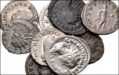 ROMAN. Imperial. Lot of nine (9) Antoniniani from Gordian III to Numerian. Includes: Gordian III // Philip II // Herennius Etruscus // Herennia Etruscilla // Valerian I // Postumus // Tetricus II // S