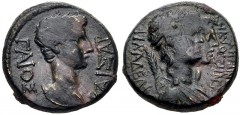 LYDIA, Philadelphia. Gaius (Caligula). AD 37-41. Æ (16mm, 3.96 g, 12h). Hermogenes, victor in the Olympic Games. ΓAIOΣ KAIΣAP, bare head of Caligula right / ΦIΛAΔEΛΦE[ΩN EPMOΓ]ENHΣ OΛVM/[ΠIO]NIKHΣ, ju