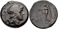 SELEUKID KINGS of SYRIA. Timarchos. Usurper, 164-161 BC. Æ (33mm, 35.33 g, 2h). Ekbatana mint. Diademed head of Timarchos right / Nike advancing left, holding wreath and palm branch. SC 1594; HGC 9, 7
