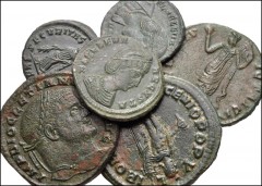 ROMAN. Imperial. Lot of six (6) Æ Folles from Diocletian to Helena. Includes: Diocletian // Galerius // Galeria Valeria // Helena (3). VF. LOT SOLD AS IS, NO RETURNS. Six (6) coins in lot.