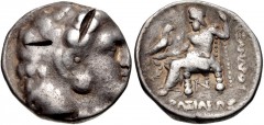 KINGS of MACEDON. Philip III Arrhidaios. 323-317 BC. AR Tetradrachm (26mm, 16.71 g, 4h). In the name of Alexander III. Uncertain mint in Phoenicia or Syria. Struck under Laomedon. Head of Herakles rig