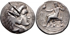 SELEUKID KINGS of SYRIA. Seleukos I Nikator. 312-281 BC. AR Tetradrachm (28mm, 16.99 g, 1h). In the name and types of Alexander III of Macedon. Babylon II mint. Struck circa 311-300 BC. Head of Herakl