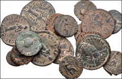 ROMAN. Imperial. Lot of thirty-one (31) late Roman bronzes of empresses. An interesting selection of late Roman empresses. Mostly Fausta, Helena, Aelia Flaccilla, Eudoxia. Lot also includes an antonin