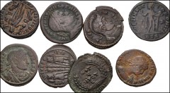 ROMAN. Imperial. Lot of sixteen (16) bronze coins from Licinius I to Jovian. Includes: Licinius I (3) // Licinius II (2) // Constantine I (5) // “Divus” Constantine I // Urbs Roma Commemorative // Cri