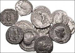 ROMAN. Imperial. Lot of forty-eight (48) AR Denarii and Antoniniani from Caracalla to Philip I. DENARII: Caracalla (19) // Elagabalus (14) // Severus Alexander // Gordian III (2) // ANTONINIANI: Gordi