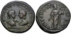 MOESIA INFERIOR, Tomis. Gordian III, with Tranquillina. AD 238-244. Æ (27mm, 14.42 g, 6h). Laureate, draped, and cuirassed bust of Gordian III right, facing diademed and draped bust of Tranquillina le