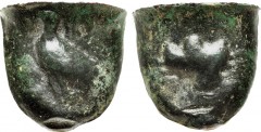 SICILY, Akragas. Circa 450-440 BC. Cast Æ Trias or Tetronkion (18.5mm, 16.04 g). Eagle standing left / Crab. Four pellets (mark of value) on base. Westermark, Fifth pl. I, 1; CNS 1; HGC 2, 126; SNG AN