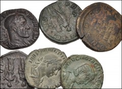 ROMAN. Imperial. Lot of twenty-one (21) Æ Sestertii. Includes: Claudius (2) // Nero // Trajan // Antoninus Pius, as Caesar and Augustus (3) // Diva Faustina Junior // Lucius Verus // Commodus (2) // D