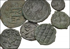 BYZANTINE. Lot of seven (7) Æ Denominations. Includes: Justinian I. Æ Half Follis, 12 Nummi, and 16 Nummi. The first ex CNG E-325, lot 699; the second ex CNG E-324, lot 521; the third ex CNG E-324, lo