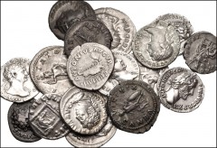 ROMAN. Imperial. Lot of seventeen (17) AR Denarii & Antoniniani from Trajan to Gordian III. Includes: Denarii: Trajan (3) // Antoninus Pius (2) // Marcus Aurelius as Caesar // Marcus Aurelius (Marc An