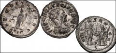 ROMAN. Imperial. Lot of three (3) silvered Antoniniani from Gallienus and Tacitus. Includes: Gallienus // Tacitus (2). VF–Good VF, good silvering. LOT SOLD AS IS, NO RETURNS. Three (3) coins in lot. F