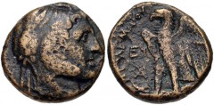 PTOLEMAIC KINGS of EGYPT. Ptolemy I Soter. 305-282 BC. Æ Obol (19mm, 7.41 g, 12h). Cyprus mint. Series 2. Struck circa 285-261/0 BC. Head of the deified Alexander right, wearing elephant skin headdres