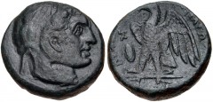 PTOLEMAIC KINGS of EGYPT. Ptolemy II Philadelphos. 285-246 BC. Æ Obol (20mm, 8.20 g, 12h). Alexandreia mint. Series 2. Struck circa 285-261/0 BC. Head of the deified Alexander right, wearing elephant 