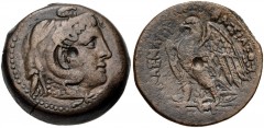 PTOLEMAIC KINGS of EGYPT. Ptolemy II Philadelphos. 285-246 BC. Æ Obol (23mm, 13.47 g, 1h). Alexandreia mint. Post-Reform, Series 3. Struck circa 261/0-246 BC. Head of the deified Alexander right, wear