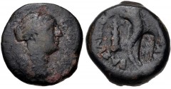 PTOLEMAIC KINGS of EGYPT. Berenike II, wife of Ptolemy III. Circa 244/3-221 BC. Æ Tritartemorion (19mm, 8.77 g, 1h). Uncertain mint on the north Syrian coast. Struck circa 244-241 BC. Diademed and dra