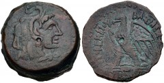 PTOLEMAIC KINGS of EGYPT. Ptolemy IV or Ptolemy V. 222-205/4 BC or 204-180 BC. Æ (26mm, 17.78 g, 12h). Alexandreia mint. Series 6. Head of the deified Alexander right, wearing elephant skin headdress 