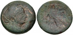 PTOLEMAIC KINGS of EGYPT. Kleopatra VII Thea Neotera. 51-30 BC. Æ Diobol – 80 Drachmai (27mm, 15.95 g, 12h). Alexandreia mint. Diademed and draped bust right / Eagle with closed wings standing left on