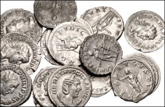 ROMAN. Imperial. Lot of fifty (50) AR Antoniniani from Gordian III to Aemilian. Includes: Gordian III (11) // Philip I (8) // Otacilia Severa (2) // Philip II as Caesar (4) // Philip II (2) // Trajan 