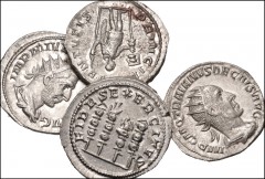 ROMAN. Imperial. Lot of four (4) AR Antoniniani from Philip I to Hostilian. Includes: Philip I. RSC 25 // 50 // Trajan Decius. RSC 49 // Hostilian. RSC 34. Good VF to EF. LOT SOLD AS IS, NO RETURNS. F