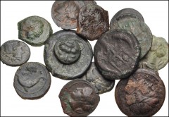GREEK. Magna Graecia & Sicily. Lot of sixteen (16) mixed Æ denominations from Sicily. Includes: A variety of mostly-Syracusan issues dating from the 5th-3rd centuries BC. Also includes specimens from 