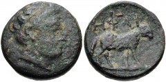 ISLANDS off THRACE, Lemnos. Hephaistia. Circa 281-258/6 BC. Æ (17mm, 5.13 g, 3h). Diademed male head (Antiochos III?) right / Ram standing right. Souchleris Type 6; HGC 6, 283. Fine, rough dark green-