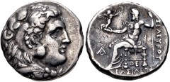SELEUKID KINGS of SYRIA. Seleukos I Nikator. 312-281 BC. AR Tetradrachm (26mm, 16.48 g, 8h). Antioch on the Orontes mint. Struck from circa 300-281 BC. Head of Herakles right, wearing lion skin / Zeus