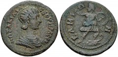 ISLANDS off IONIA, Samos. Otacilia Severa. Augusta, AD 244-249. Æ (29mm, 10.42 g, 6h). Draped bust right, wearing stephane / Warrior advancing right, head left, with left foot on small prow, extending