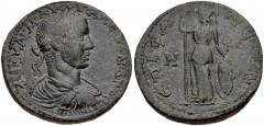 CILICIA, Epiphanea. Septimius Severus. AD 193-211. Æ (34mm, 26.09 g, 7h). Dated CY 298 (AD 230/1). Laureate, draped, and cuirassed bust right / Athena standing left, holding spear and shield. SNG Fran