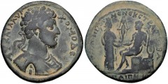 LYDIA, Hypaepa. Commodus. AD 177-192. Æ (35mm, 24.03 g, 12h). Apollonius Menecratous, first strategos for the second time. Struck AD 178-180. Laureate and cuirassed bust right; c/m: Artemis Anaïtis wi