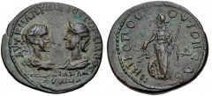 MOESIA INFERIOR, Tomis. Gordian III, with Tranquillina. AD 238-244. Æ Tetrakaihemiassarion (4 1/2 Assaria) (29mm, 13.20 g, 12h). Laureate and draped bust of Gordian and draped bust of Tranquillina, we