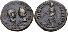 THRACE, Anchialus. Gordian III, with Tranquillina. AD 238-244. Æ (27mm, 11.94 g, 7h). Laureate, draped, and cuirassed bust of Gordian and draped bust of Tranquillina, wearing stephane, facing one anot