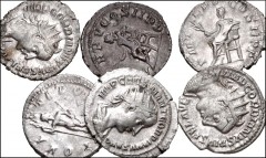 ROMAN. Imperial. Lot of fourteen (14) AR Antoniniani from Gordian III. All coins: Antoniniani of Gordian III. A fair mix of reverse types, and an excellent dealer lot. Near VF–Good VF. LOT SOLD AS IS,