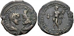 MOESIA INFERIOR, Marcianopolis. Gordian III. AD 238-244. Æ Pentassarion (28mm, 11.32 g, 1h). Tullius Menophilus, legatus consularis. Struck AD 238-241. Laureate, draped, and cuirassed bust of Gordian 