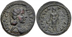 CILICIA, Mopsouestia-Mopsos. Otacilia Severa. Augusta, AD 244-249. Æ (20mm, 7.53 g). dated CY 311 (AD 244). WTA CE-VHPA CEB, draped bust right / AΔP MOVEA-T...AIT, Asclepius standing left, leaning on 