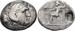 LYCIA, Phaselis. Circa 221/0-189/8 BC. AR Tetradrachm (32mm, 16.12 g, 12h). In the name and types of Alexander III of Macedon. Dated CY 14 (208/7 BC). Head of Herakles right, wearing lion skin / Zeus 