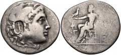 LYCIA, Phaselis. Circa 221/0-189/8 BC. AR Tetradrachm (31mm, 15.67 g, 12h). In the name and types of Alexander III of Macedon. Dated CY 33 (189/8 BC). Head of Herakles right, wearing lion skin; c/m: a