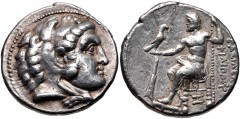 CYPRUS, Salamis. Nikokreon. Circa 331-310 BC. AR Tetradrachm (26.5mm, 17.11 g, 1h). In the name and types of Philip III of Macedon. Struck circa 323-317 BC. Head of Herakles right, wearing lion skin /