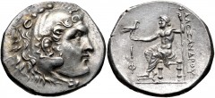LYCIA, Phaselis. Circa 221/0-189/8 BC. AR Tetradrachm (31mm, 16.62 g, 12h). In the name and types of Alexander III of Macedon. Dated CY 10 (212/1 BC). Head of Herakles right, wearing lion skin / Zeus 