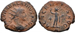 Vabalathus. Usurper, AD 268-272. Antoninianus (21mm, 3.49 g, 12h). Antioch mint, 1st officina. Struck circa March-May 272. Radiate, draped, and cuirassed bust right / Sol standing facing, head left, r