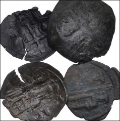 BYZANTINE. Lot of four (4) late bronzes from the Fitts Collection. Includes: Andronicus II Palaeologus, with Michael IX. 1282-1328. Æ Assarion. Constantinople mint. Dated IY 15 (1301/2). DOC 698; PCPC