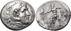 LYCIA, Phaselis. Circa 218/7-186/5 BC. AR Tetradrachm (32.5mm, 16.40 g, 1h). In the name and types of Alexander III of Macedon. Dated CY 17 (202/1 BC). Head of Herakles right, wearing lion skin / Zeus