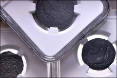 MIXED. Greek to Roman Imperial. Lot of fifteen (15) encapsulated AR and Æ. Includes: Mostly later Roman Imperial issues (7). Lot includes: GREEK. Ptolemaic Kings. Æ 19mm of Ptolemy VIII // ROMAN PROVI