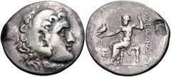 LYCIA, Phaselis. Circa 218/7-186/5 BC. AR Tetradrachm (33mm, 16.32 g, 12h). In the name and types of Alexander III of Macedon. Dated CY 15 (204/3 BC). Head of Herakles right, wearing lion skin / Zeus 