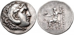 LYCIA, Phaselis. Circa 218/7-186/5 BC. AR Tetradrachm (30.5mm, 16.85 g, 1h). In the name and types of Alexander III of Macedon. Dated CY 4 (215/4 BC). Head of Herakles right, wearing lion skin / Zeus 