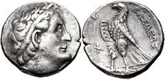 PTOLEMAIC KINGS of EGYPT. Ptolemy I Soter. 305-282 BC. AR Tetradrachm (25.5mm, 14.01 g, 12h). Contemporary imitation of Alexandreia mint issue. Diademed head of Ptolemy I right, [wearing aegis around 