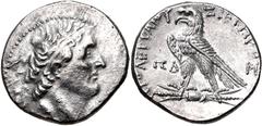 PTOLEMAIC KINGS of EGYPT. Ptolemy VI Philometor. First sole reign, 180-170 BC. AR Tetradrachm (27mm, 14.04 g, 1h). Uncertain mint in Cyprus(?). Dated year 84 (179/8 BC). Diademed head of Ptolemy I rig
